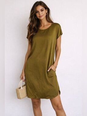 double zero t shirt dress Double Zero Crushed Velvet T-Shirt Mini Dress Size S